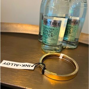 3/$30 NWT INK + ALLOY HEFTY BRASS ROSE GOLD BANGLE BRACELET